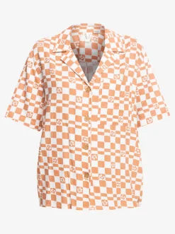 Aloha Sunset Check - Kurzarmliges Hemd Fur Frauen><noscript><img width=