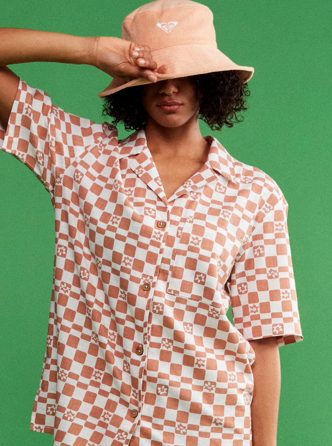 Aloha Sunset Check - Kurzarmliges Hemd Fur Frauen>Roxy Cheap