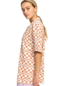Aloha Sunset Check - Kurzarmliges Hemd Fur Frauen><noscript><img width=