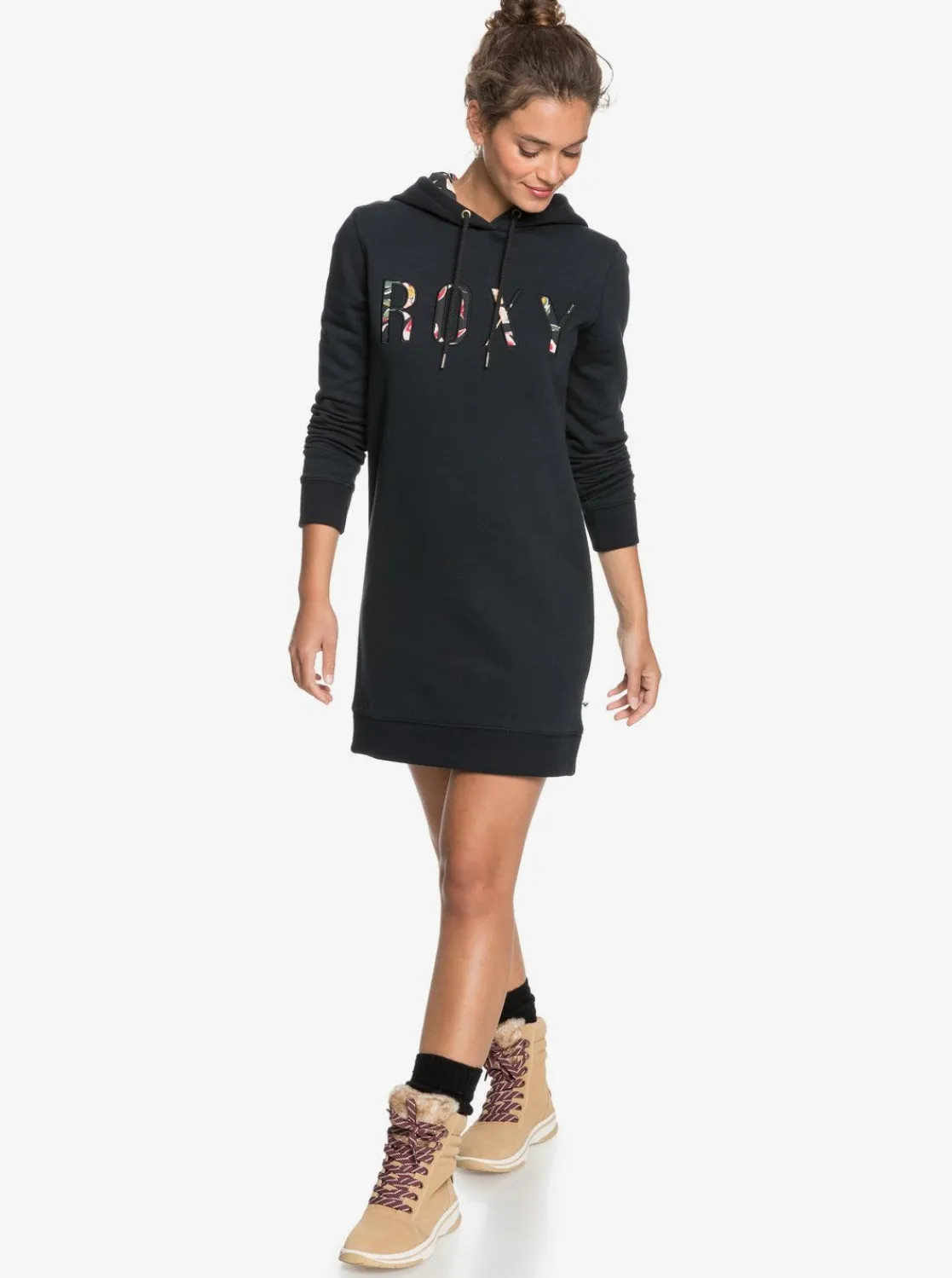 Be Rider - Langarmeliges Kapuzenkleid Fur Frauen>Roxy Discount