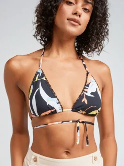 Hibiscus Wave - Tiki-Tri-Bikinioberteil Fur Frauen><noscript><img width=