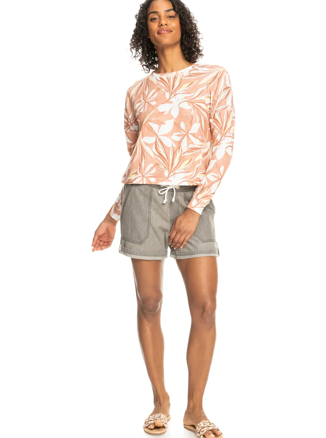 Milady Beach Grey Regular - Jeansshorts Fur Frauen>Roxy Cheap