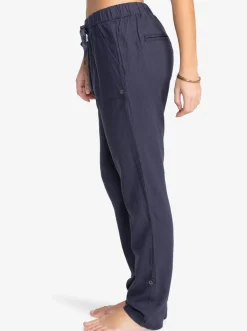 On The Seashore - Cargo Hose Aus Leinen Fur Frauen><noscript><img width=