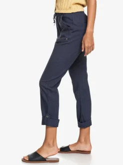 On The Seashore - Cargo Hose Aus Leinen Fur Frauen><noscript><img width=