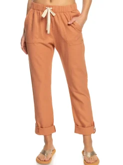 On The Seashore - Cargo Hose Aus Leinen Fur Frauen>Roxy New