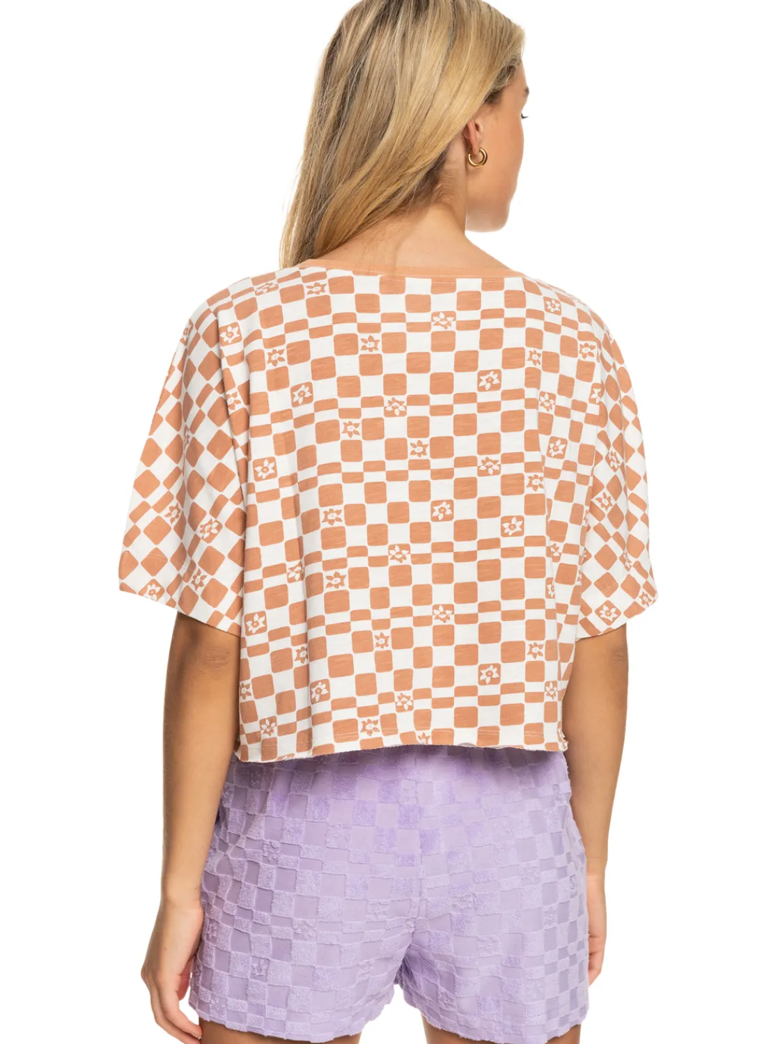 Power Check - Oversize Crop-T-Shirt Fur Frauen>Roxy Best Sale