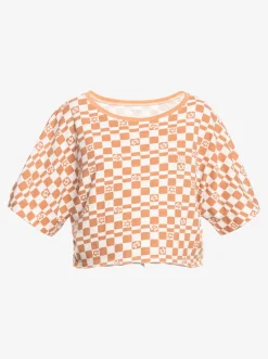 Power Check - Oversize Crop-T-Shirt Fur Frauen><noscript><img width=
