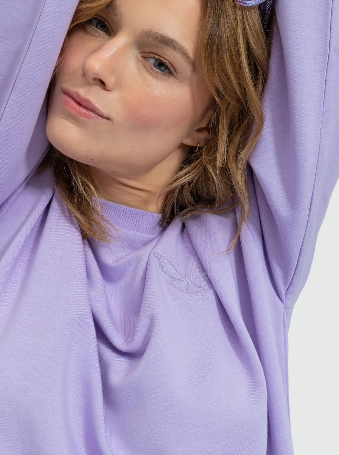 Surfing By Moonlight - Langarmliges Lounge-Top Fur Frauen>Roxy Hot