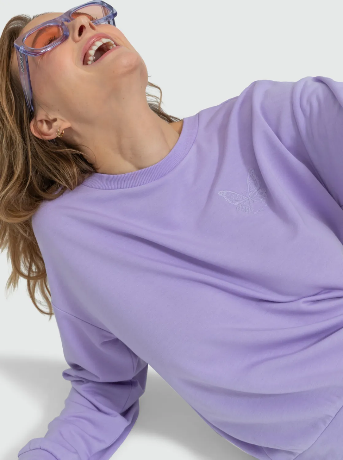 Surfing By Moonlight - Langarmliges Lounge-Top Fur Frauen>Roxy Hot
