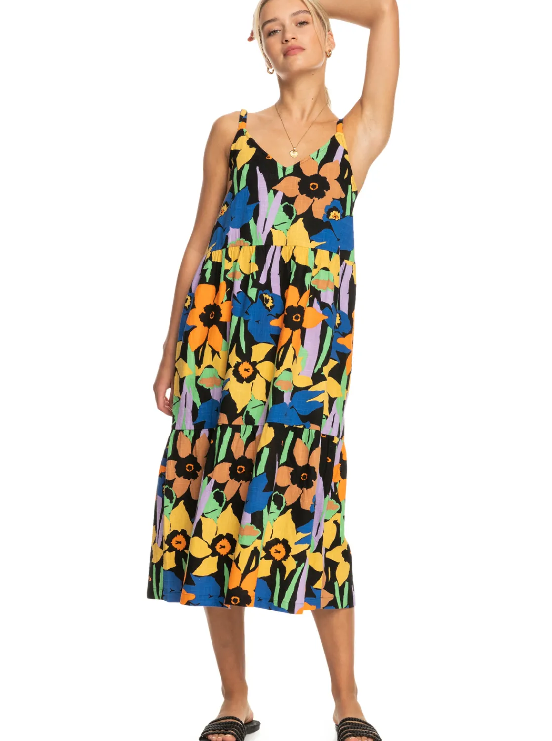 Waiting Line Printed - Midikleid Fur Frauen>Roxy Best